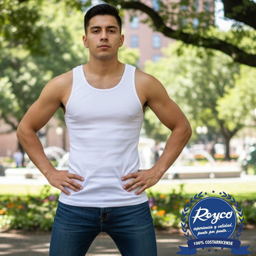 Alternative view of Camiseta rib blanca | 1902 G / XG | Tallas XS,S,M,L,XL,XXL