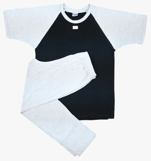 Pijama larga para hombre color gris con negro | 383 G | Tallas S,M,L,XL
