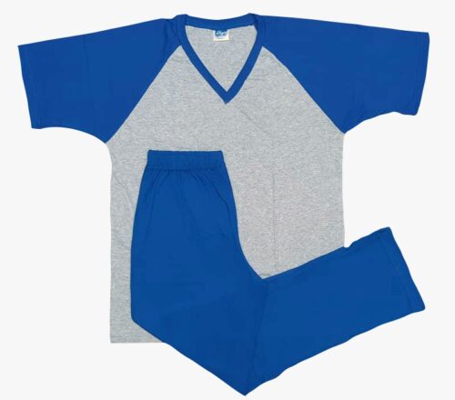 Pijama pantalón largo camisa cuello V | 386 G | Tallas S,M,L,XL