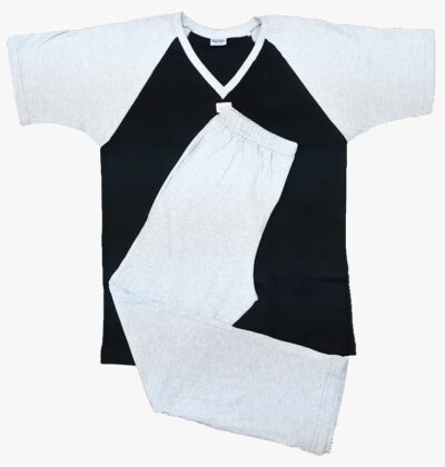Pijama pantalón largo camisa manga corta cuello V | 387 G | Tallas S,M,L,XL