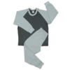 Pijama manga larga y pantalón largo gris | 353 M | Tallas 10,12,14
