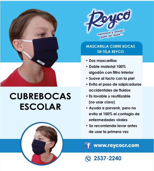 Mascarilla escolar descripción